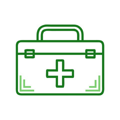 Obraz premium First aid kit icon, medical emergency and health care concept