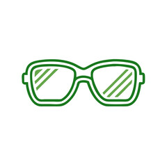 Fototapeta premium Sunglasses icon, summer accessory and fashion illustration