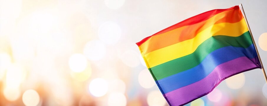 Joyful National Coming Out Day Celebration - Colorful Rainbow Flags Cheerful Marchers Vibrant Floats and Upbeat Music Unite for Pride and Self-Expression