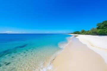 Obraz premium Top view of crystal clear turquoise water. Aerial view of the rippled texture of sea surface background