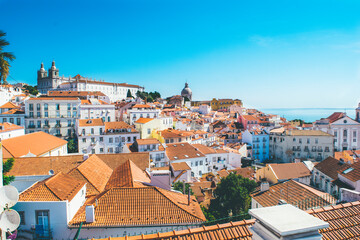 Beautiful colorful view of Lisbon, Portugal
Southern European style architecture