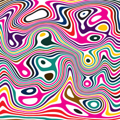 Fototapeta premium ABSTRACT ILLUSTRATION MARBLED TEXTURE LIQUIFY PSYCHEDELIC COLORFUL DESIGN. OPTICAL ILLUSION BACKGROUND VECTOR DESIGN