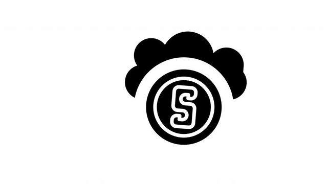Cloud with coin money containing. Suitable for branding, logo design, cloud computing concepts, technology companies, and graphic design projects.