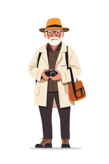 An old man wearing an uniform