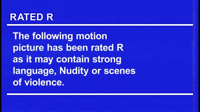 The rating label on VHS tapes informs audiences about intense themes, such as violence, strong language, or explicit scenes, present in the movie.