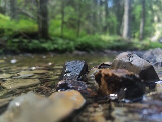 Rocks in river