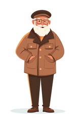 Obraz premium Vector of an old detective