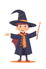A child wearing magician outfit