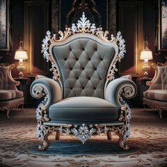  luxurious 3D armchair or king chair