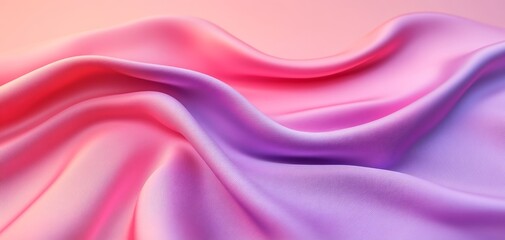A soft, flowing fabric with a beautiful gradient of pink and purple hues, perfect for stylish backgrounds and textile designs.