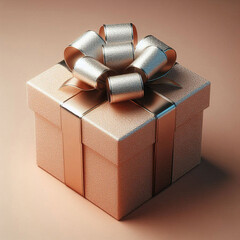 Gift box with a ribbon tied around it