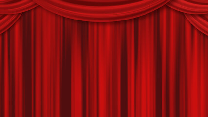 劇場のカーテンのイラスト