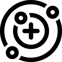 Fototapeta premium UI atomic Vector Icon Illustration. Line Style