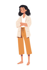 Fototapeta premium A woman wearing a high fashion outfit