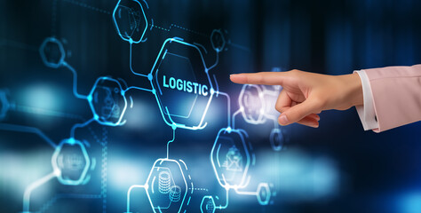 Logistics concept. Procurement delivery and transportation processes