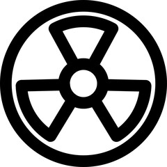 Fototapeta premium UI nuclear Vector Icon Illustration. Line Style