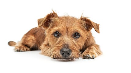 Toto dog on white background 