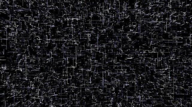 Abstract digital cyberspace with moving particles. Cyber security database. Matrix technology decoder. Futuristic hi-tech background with blue dots. High speed big data. 3D rendering.