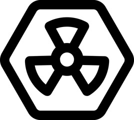 Fototapeta premium UI radiation Vector Icon Illustration. Line Style
