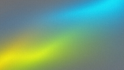 Abstract blue green grainy summer poster design background. Colorful grainy gradient soft glowing backdrop design, web header, banner.