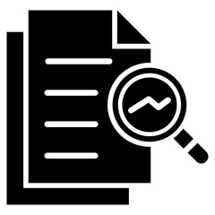 Research icon with glyph style