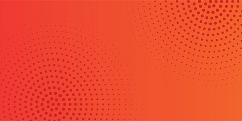 Vintage cartoon style halftone patterned wallpaper design, modern dot orange.