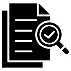 Assessment icon with glyph style