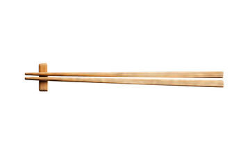 A pair of chopsticks on a white background	