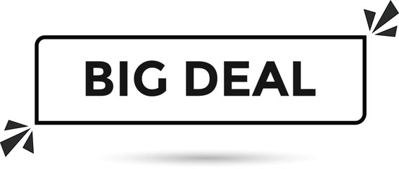 Big deal button web banner templates. Vector Illustration