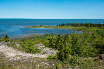 Uugu bluff or cliff on the Muhu Island in Estonia, located by the Baltic sea