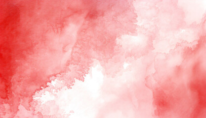 Fototapeta premium Watercolor wash in soft red hues creates a delicate, romantic background with a transparent center