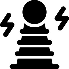 UI tesla Vector Icon Illustration. Glyph Style