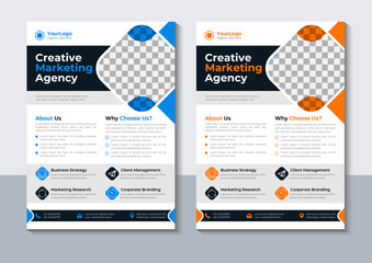 Modern Corporate Flyer Design Template, Marketing, Professional, Annual Report, layout, Vector Illustrator