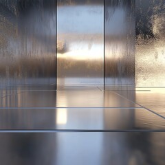 Metallic textures with subtle reflections, sleek modern background, 3D illustration