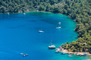 Naklejka premium Sarsala Bay in Dalaman Town of Turkey