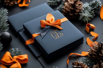 A bold, customizable stationery set, with monogrammed initials in large, bold fonts