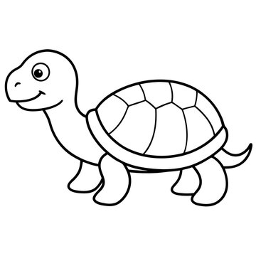 recommend clip art: turtle line art vector illustration