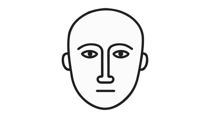 simple sad person face vector illustration