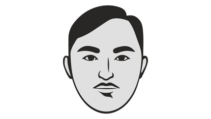 person face illustration with little mustache