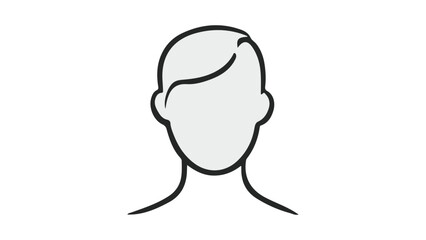 simple person outline shape vector illustration