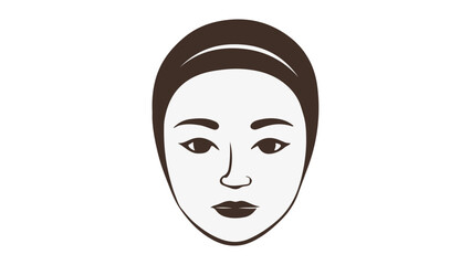 woman face simple shape illustration