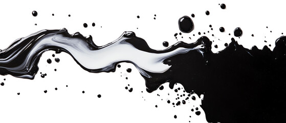 Obraz premium Abstract splash of black and white paint 
