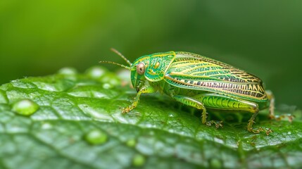 Fototapeta premium Leafhopper close up wallpaper