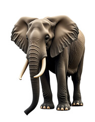 Fototapeta premium Isolated Elephant Silhouette: Transparent PNG for Graphic Design Projects