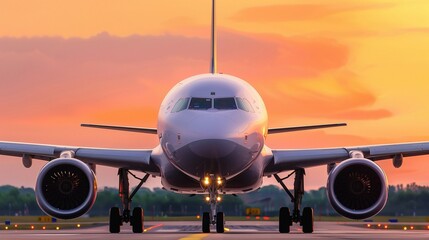 Fototapeta na wymiar airplane in the airport