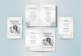 Minimal Funeral Program Obituary Layout