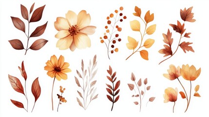 This is a stunning and beautiful autumn floral wreath that features an array of vibrant leaves, exquisite flowers, and charming wildflowers. It is perfect for invitations and card designs of any kind