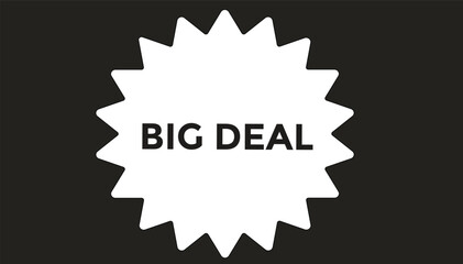 Big deal button web banner templates. Vector Illustration