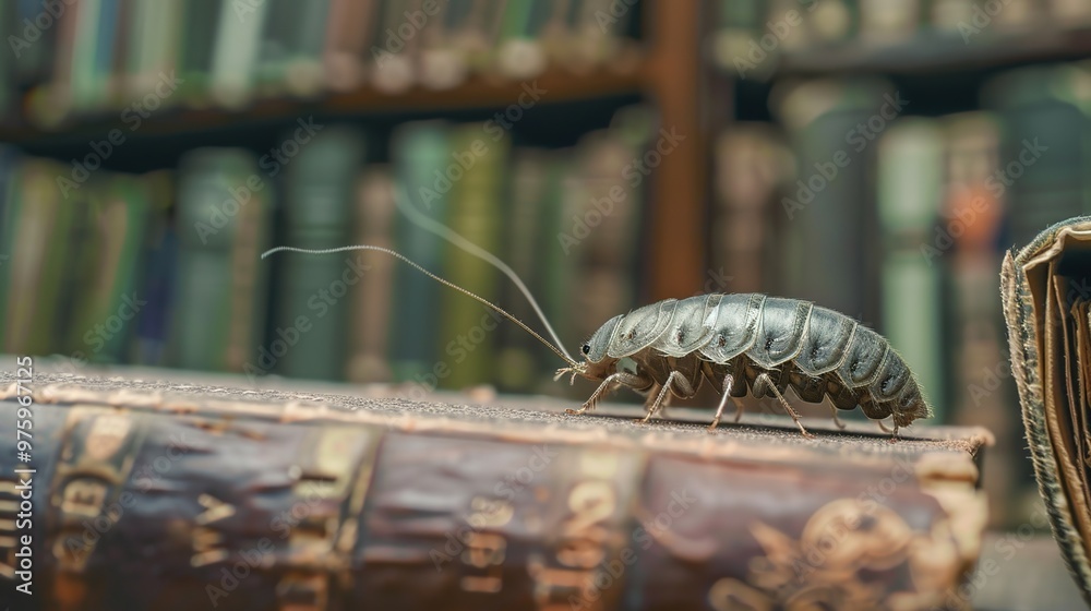 Canvas Prints silverfish in the library