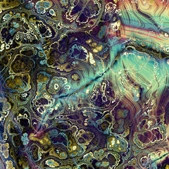 Abstract green khaki Marble texture. Fractal digital Art Background. High Resolution. Can be used for background or wallpaper